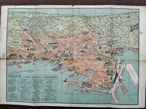 Trieste cartina mappa - trieste, guida